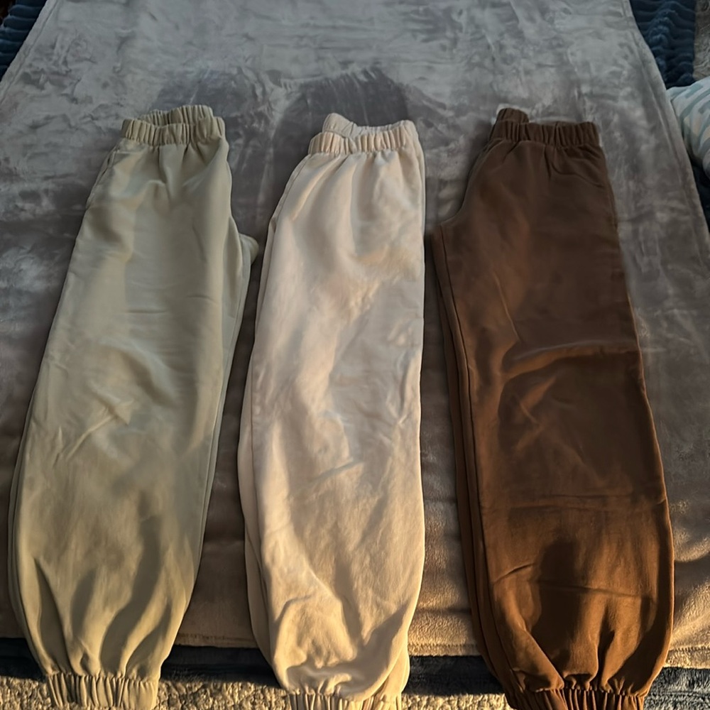 J Gault/Brandy Melvill sweatpants bundle - Seafoam, Cocoa, Cream